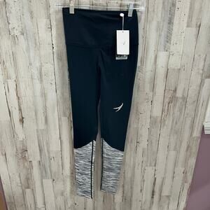 New! Endeavor Athletic Black Gray Power Up Ankle Leggings Womens Size Small